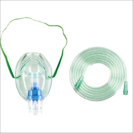 Nebulizer Mask - PVC Material, Size: Neonatal, Paediatric & Adult, 210cm Tube Length | Soft Tie Proof Tubing, Integrated Nose Clip, Adjustable Elastic Strip, Waterproof Design