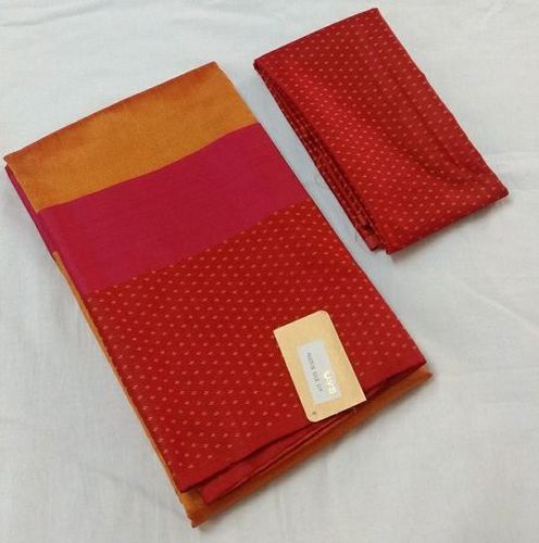 Satvik Silk Saree - Silk Material, Dotted Pattern, Vivid Red Color | Luxurious Traditional Wear for Festive Occasions