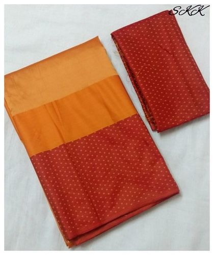 Yellow & Red Satvik Silk Saree