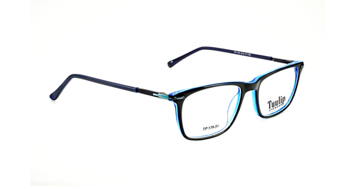 TUULIP TP-179 - Acetate Material, Square Frame Design | Blue Shine Color, Unisex Style