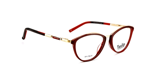 Acetate Tuulip Tp-178 Red & Black Shine Frame