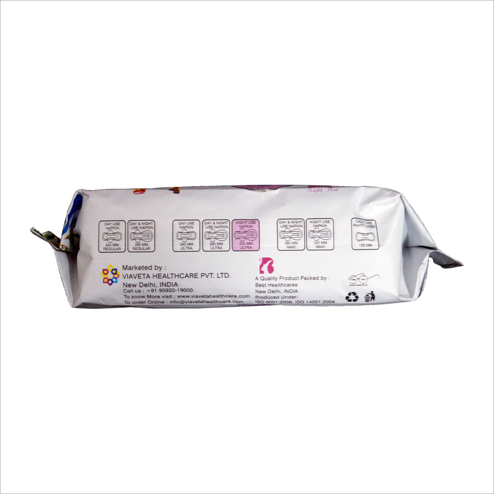 Disposable Sanitary Napkin - Cotton Material Plain Dyed Pattern White Color for Hotels
