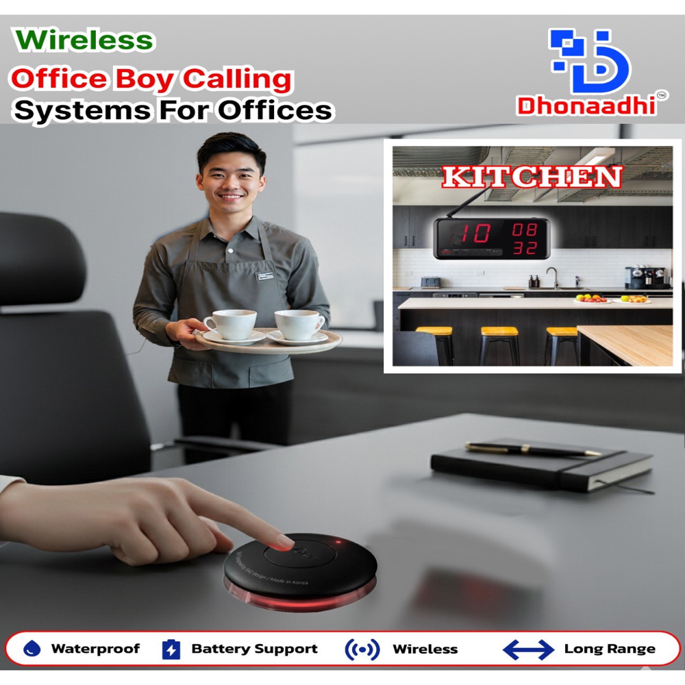 Wireless Office Boy Call System - Application: Indoor