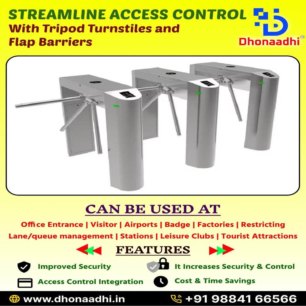 Steel Tripod Half Height Turnstile Barrier