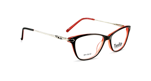 Acetate Tuulip Tp-176  Black & Red Shine Frame