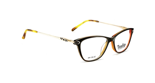 Acetate Tuulip Brown & Yellow Shine Frame