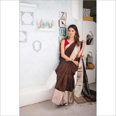 Ladies Linen Saree