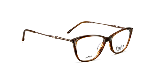 Acetate Tuulip Brown Shine Frame