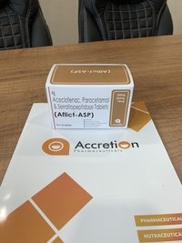 Aceclofenac 100mg+Paracetamol 325mg+Serratiopeptidase(EC) 10mg