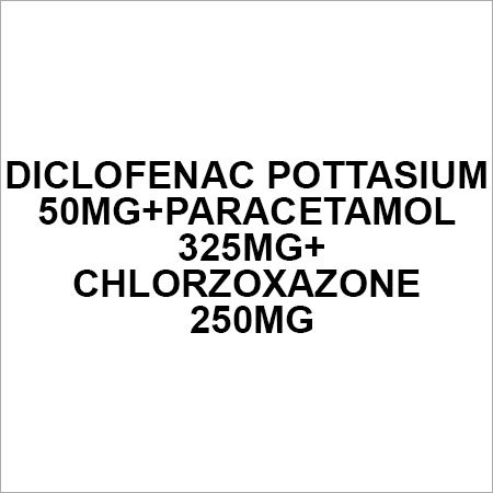 Diclofenac Potassium 50mg+Paracetamol 325mg+Chlorzoxazone 250mg