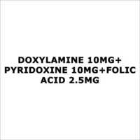cido 2.5mg de Doxylamine 10mg+Pyridoxine 10mg+Folic
