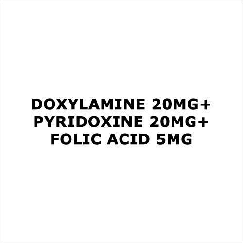 Doxylamine 20Mg+Pyridoxine 20Mg+Folic Acid 5Mg Tablets