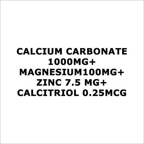 Calcium carbonate 1000mg+Magnesium100mg+Zinc 7.5 mg+Calcitriol 0.25mcg