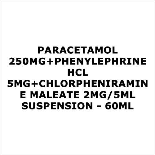 Paracetamol 250mg+Phenylephrine HCL 5mg+Chlorpheniramine Maleate 2mg 5ml Suspension - 60ml