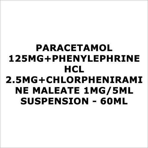 Paracetamol 125Mg+Phenylephrine Hcl 2.5Mg+Chlorpheniramine Maleate 1Mg 5Ml Suspension - 60Ml Liquid