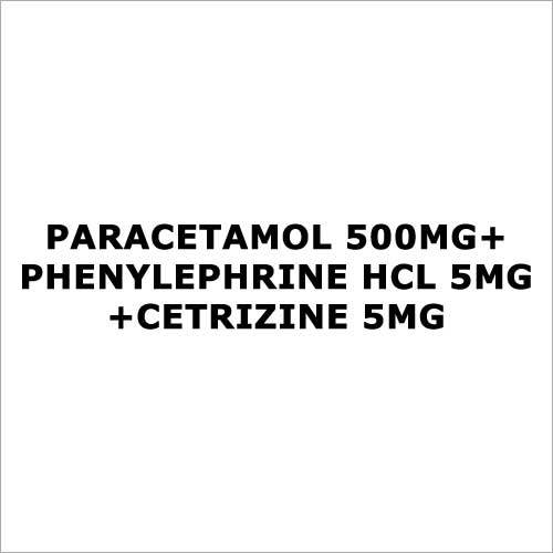Paracetamol 500mg+Phenylephrine HCL 5mg+Cetrizine 5mg