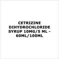 Cetrizine dihydrochloride syrup 10mg 5 ml - 60ml 100ml