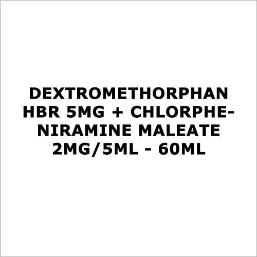 Dextromethorphan HBR 5mg + Chlorpheniramine Maleate 2mg 5ml - 60ml