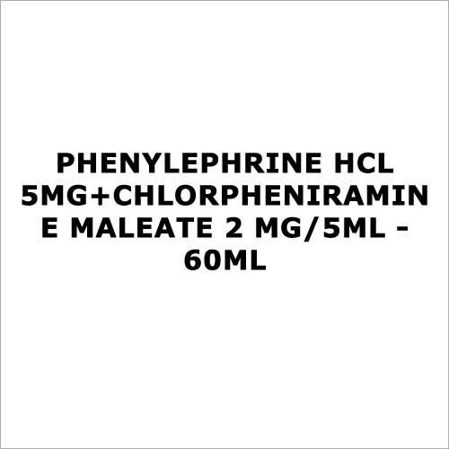 Phenylephrine HCL 5mg+Chlorpheniramine maleate 2 mg 5ml - 60ml