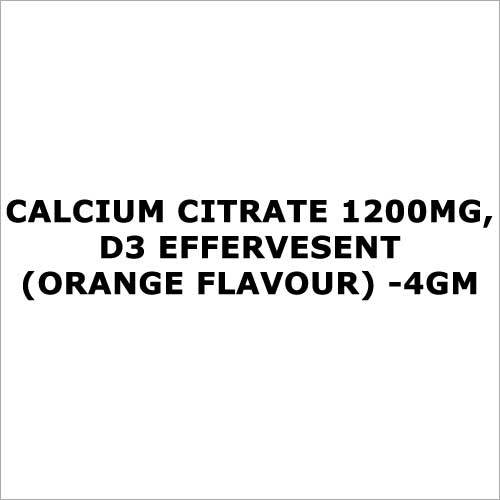 Calcium Citrate 1200mg,D3 Effervesent (orange flavour) -4gm