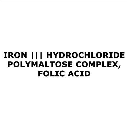 Iron hydrochloride polymaltose complex, folic acid