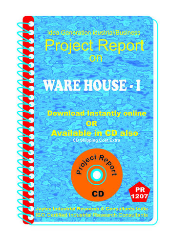 Ware House I establishment Project Report ebook