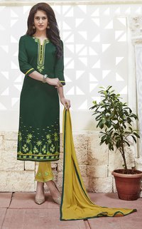 Green Readymade Salwar Suits