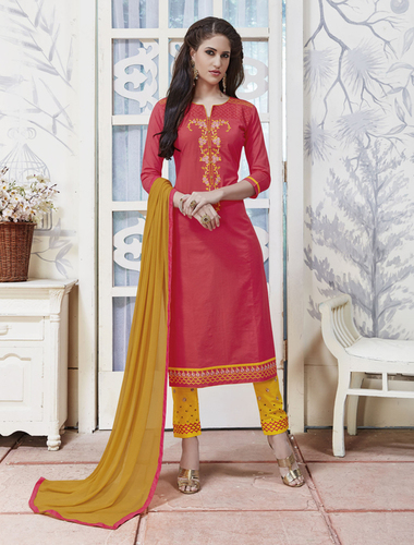 Light Pink Cotton Salwar Suits
