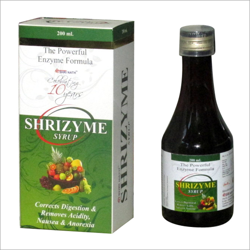 Shrizyme Syrup - Dark Brown 200ml Bottle | Improves Digestion Reduces Bloating Supports Gut Health