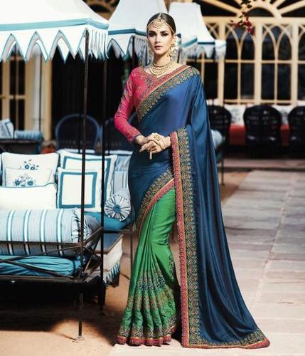 Multi Fancy Work Saree