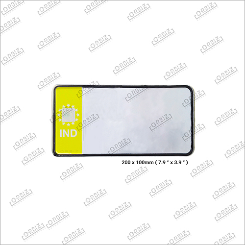 Ind Yellow Bike Back Number Plate