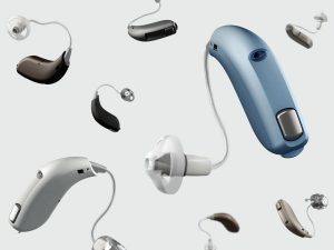 Beige Oticon Hearing Aid