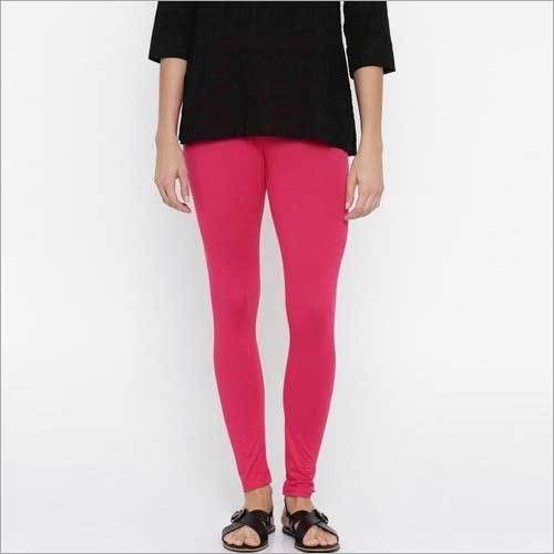 Plain Ankle Length Leggings - Cotton Blend, 44 Inch Length | Trendy Style, Anti-Wrinkle, Breathable, Washable, Available in Sizes S to XXL