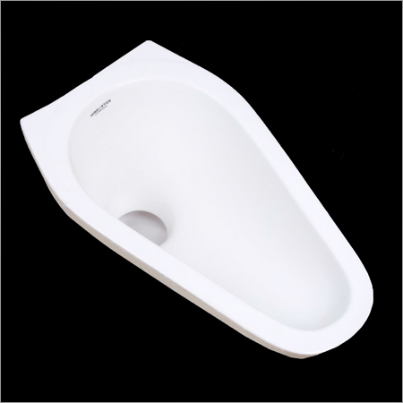 Ceramic Rural Squatting Pan - 500x400 cm, Elongated Shape | Easy Clean, Anti-Scratch, Stains Free, Floor Mounted, Plain Pattern
