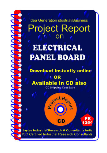 Electrical Panel Board manufacturing Project Report ebook