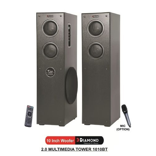2.0 Multimedia Tower Speaker Cabinet Material: Wooden