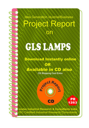 GLS Lamps manufacturing Project Report ebook