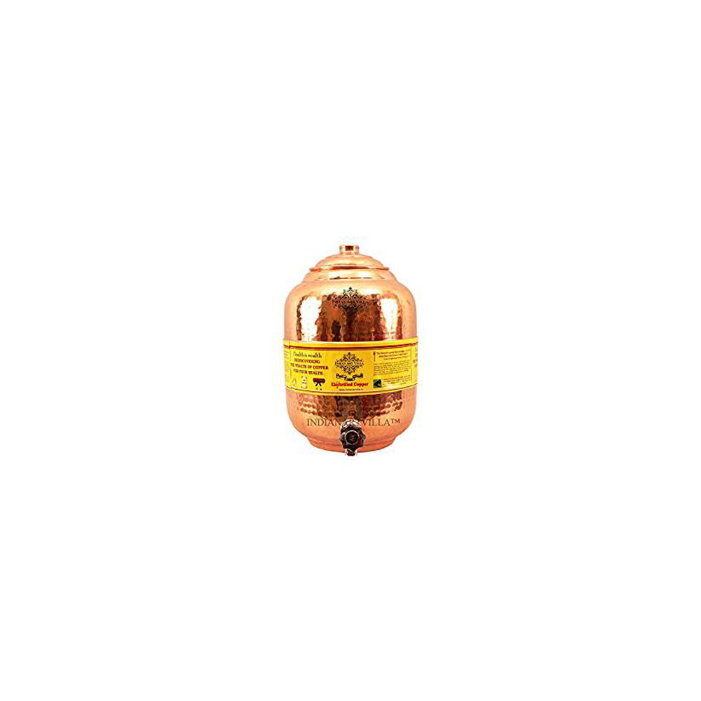 Pure Copper Water Dispenser, Storage Pot Tank | 219 ounce |for Kitchen, Home usage FREE SHIPPING WORLDWIDE