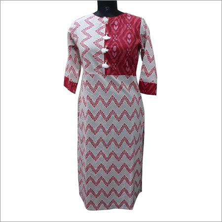 Ladies Cotton Rayon Print Kurti