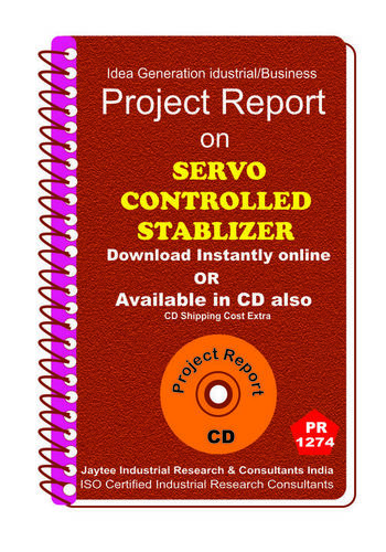 Servo Controlled Stabilizer manufacturing project Report ebook