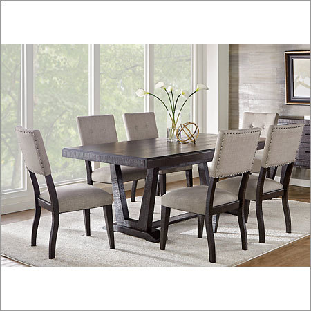 Leather Antique Finish Dining Chair