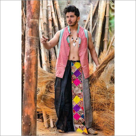 Men's Handloom Gamcha Jacket
