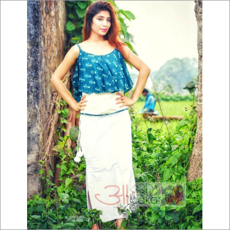 Ladies Dabu Print Spagetti Top