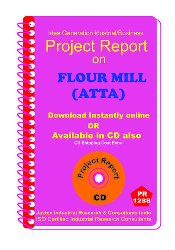 Flour Mill (Atta ) B manufacturing Project Report eBook