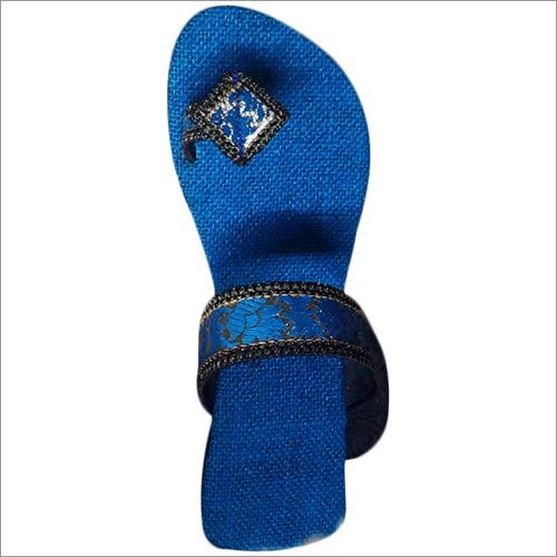 Blue Fancy Jute Slipper