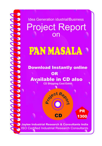 Pan Masala II manufacturing Project Report eBook