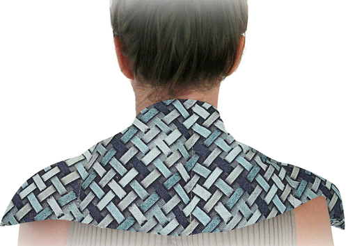 Microwavable Neck Shoulder Wrap having fill of organic flax Seed