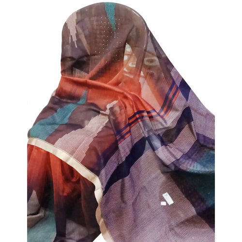 Silk Cotton Ikkat Design Saree By AURA'S BOUTIQUE
