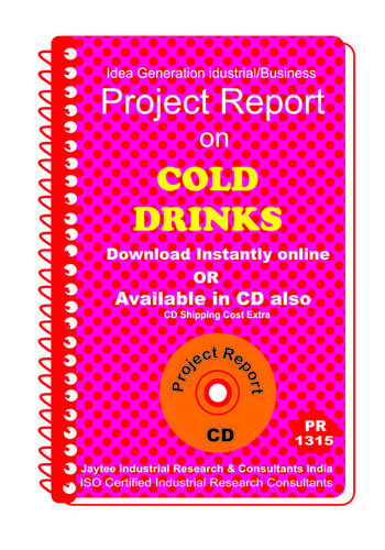 Cold Drinks manufacturing Project Report eBook