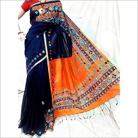 Cotton Silk Saree With Resham Work